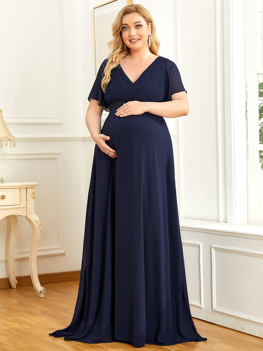 Plus Size Cute and Adorable Deep V-neck Wholesale Dress for Pregnant Women