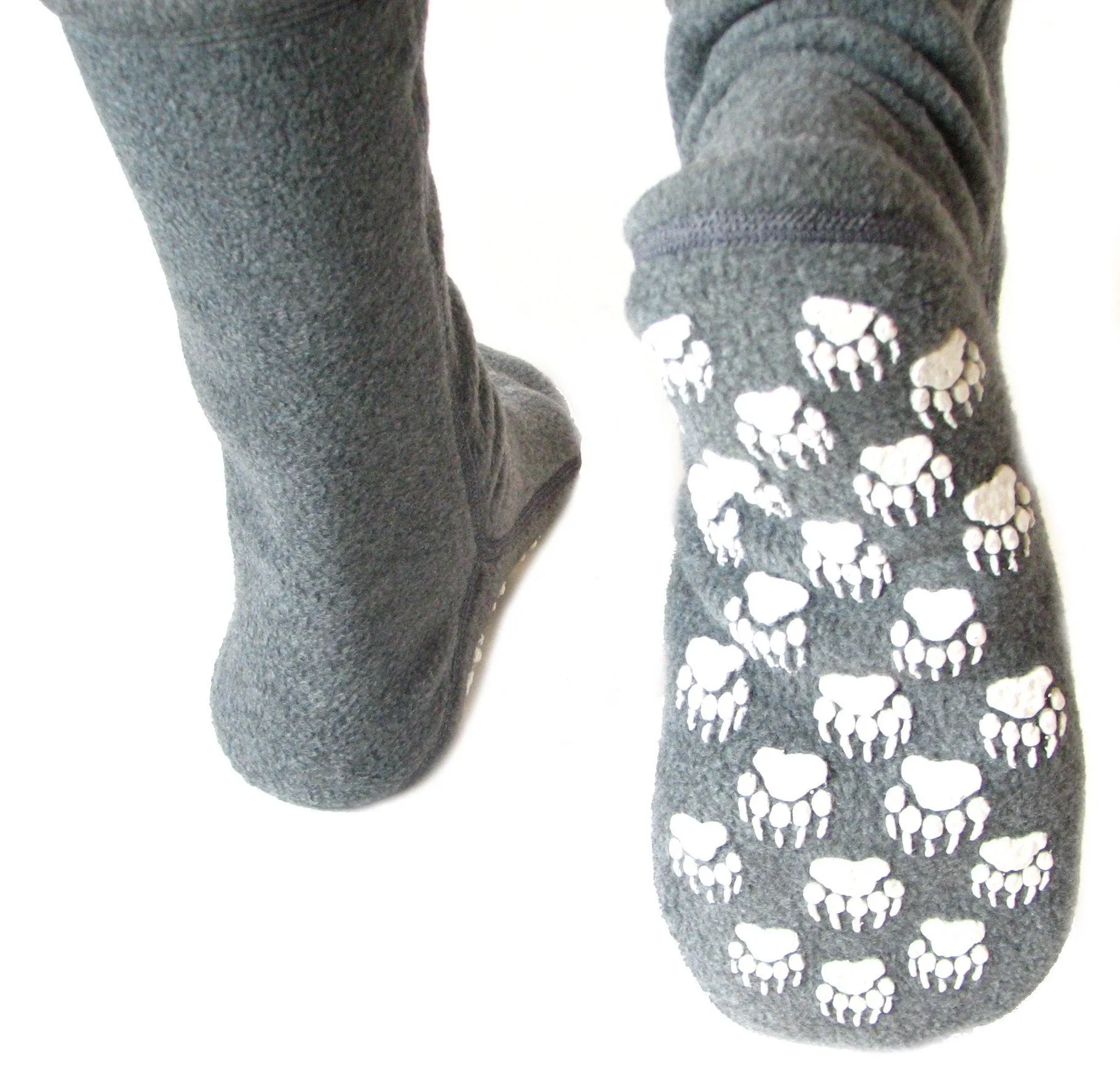 Polar Feet Fleece Socks - Soft Grey