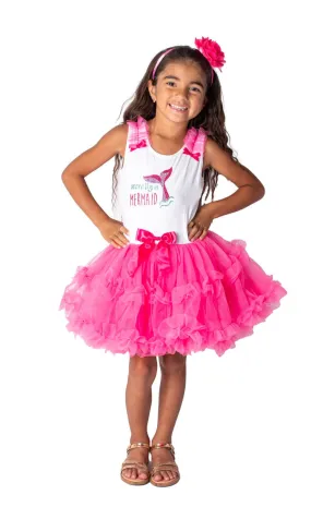 Popatu Little Girls Secretly a Mermaid  Ruffle Dress