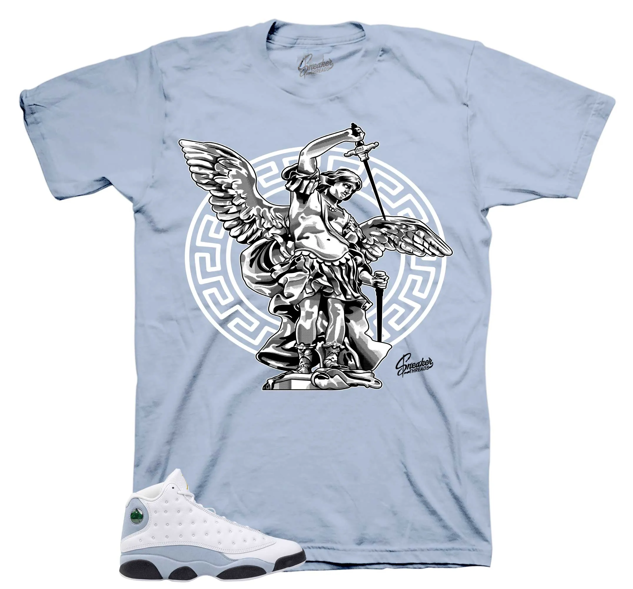 Retro 13 Blue Grey Shirt - St. micheal - Light Blue