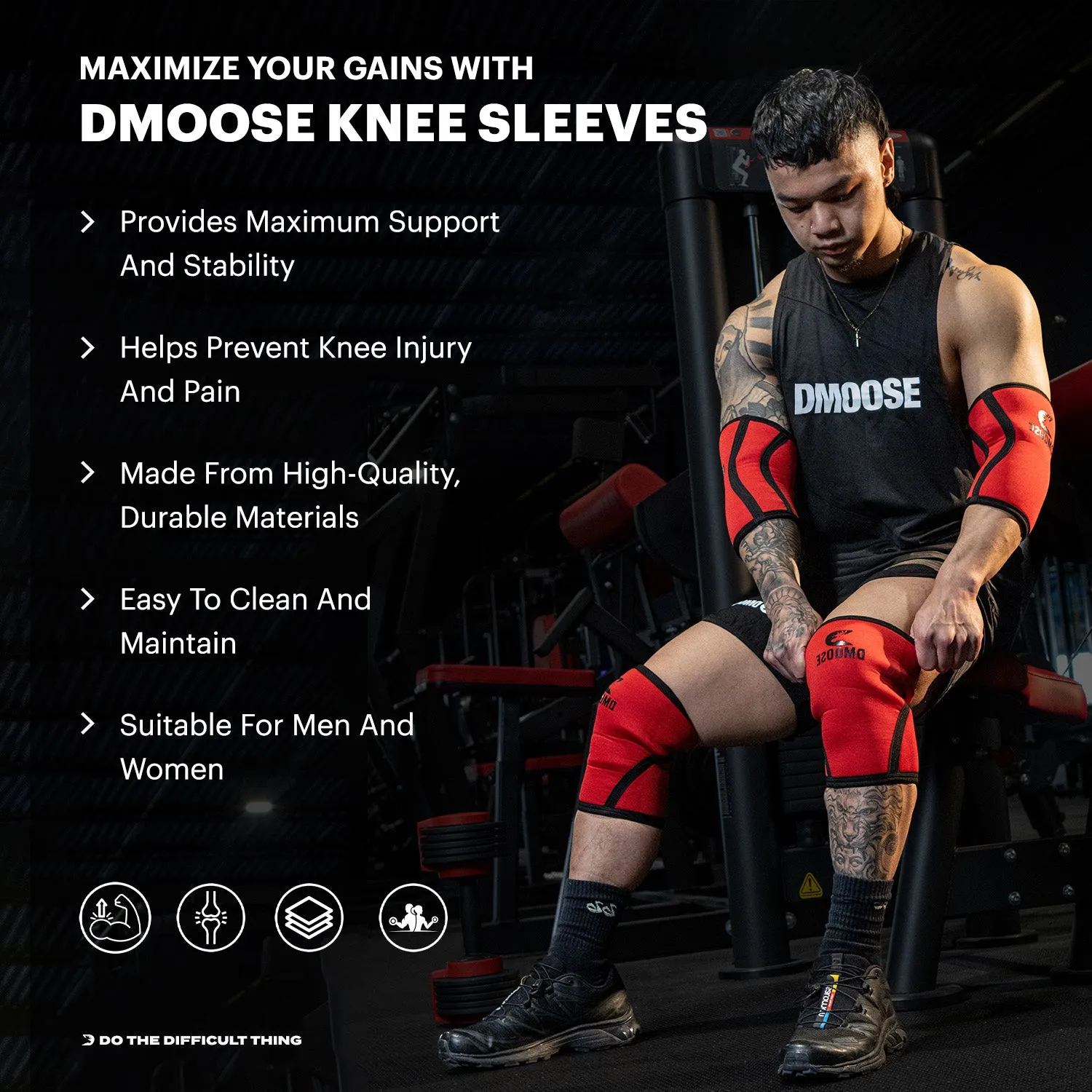 Reversible Knee Sleeves for Weightlifting