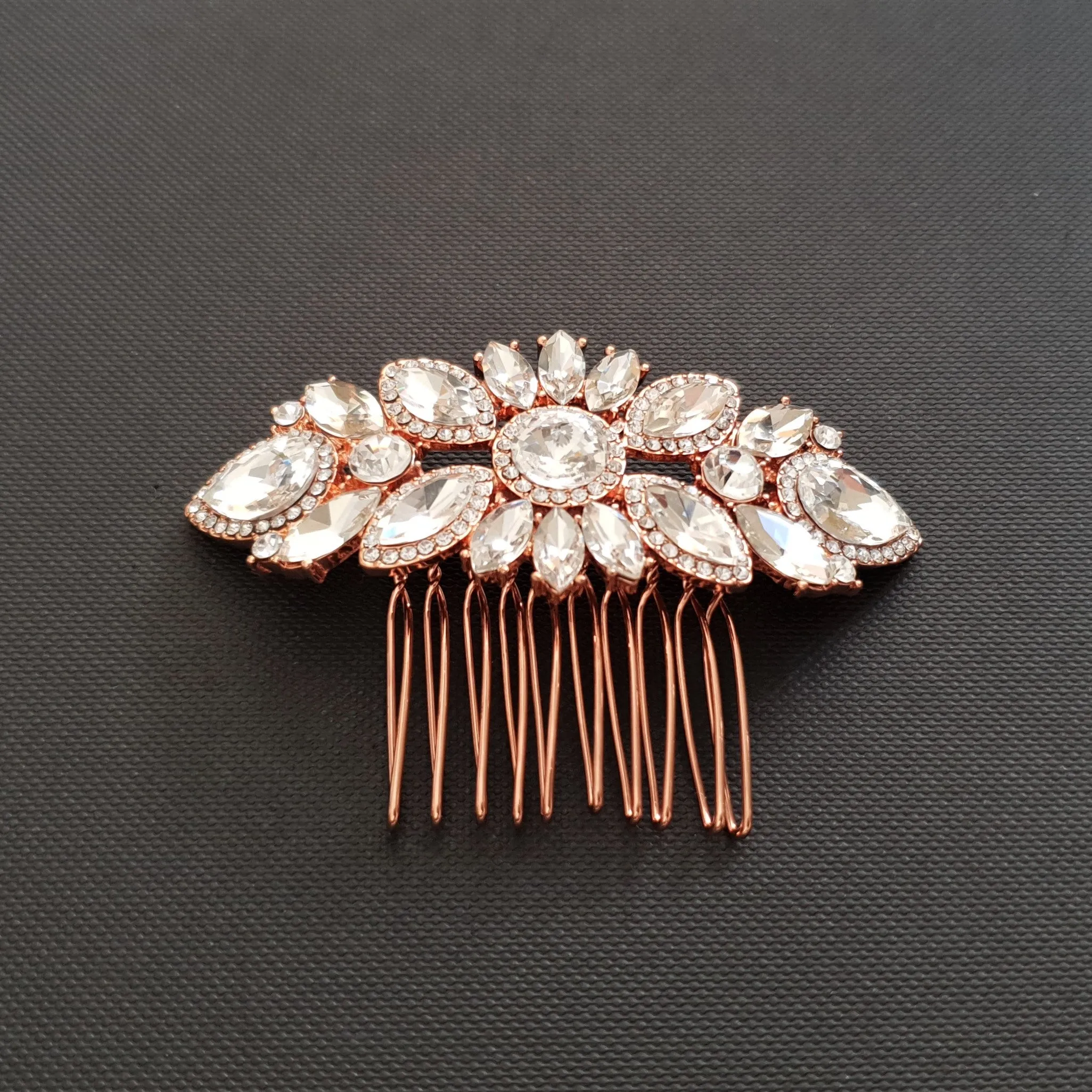 Rhinestone Bridal Hair Comb-Sophia