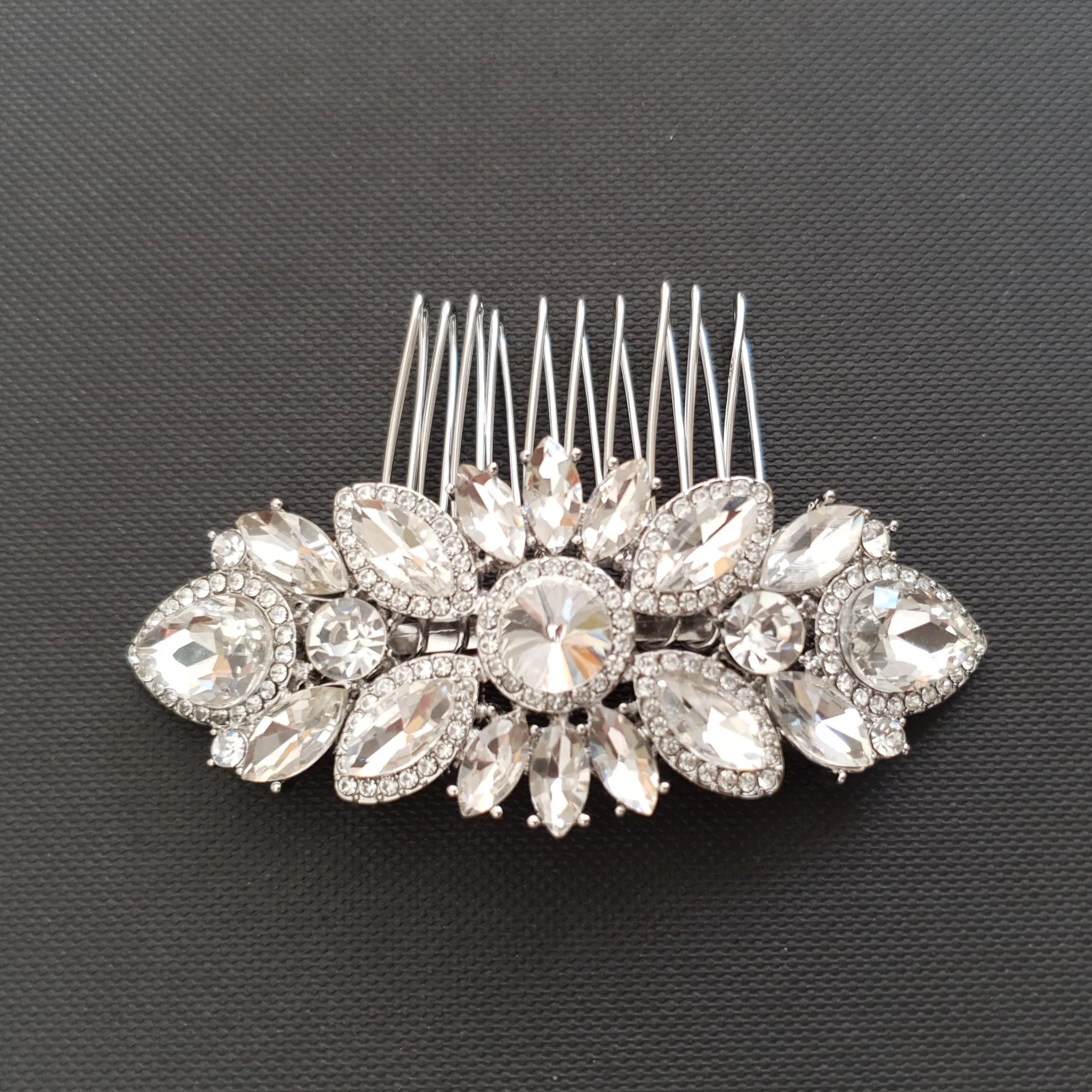 Rhinestone Bridal Hair Comb-Sophia