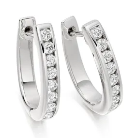 Round Diamond hoop earrings 1.30 CT