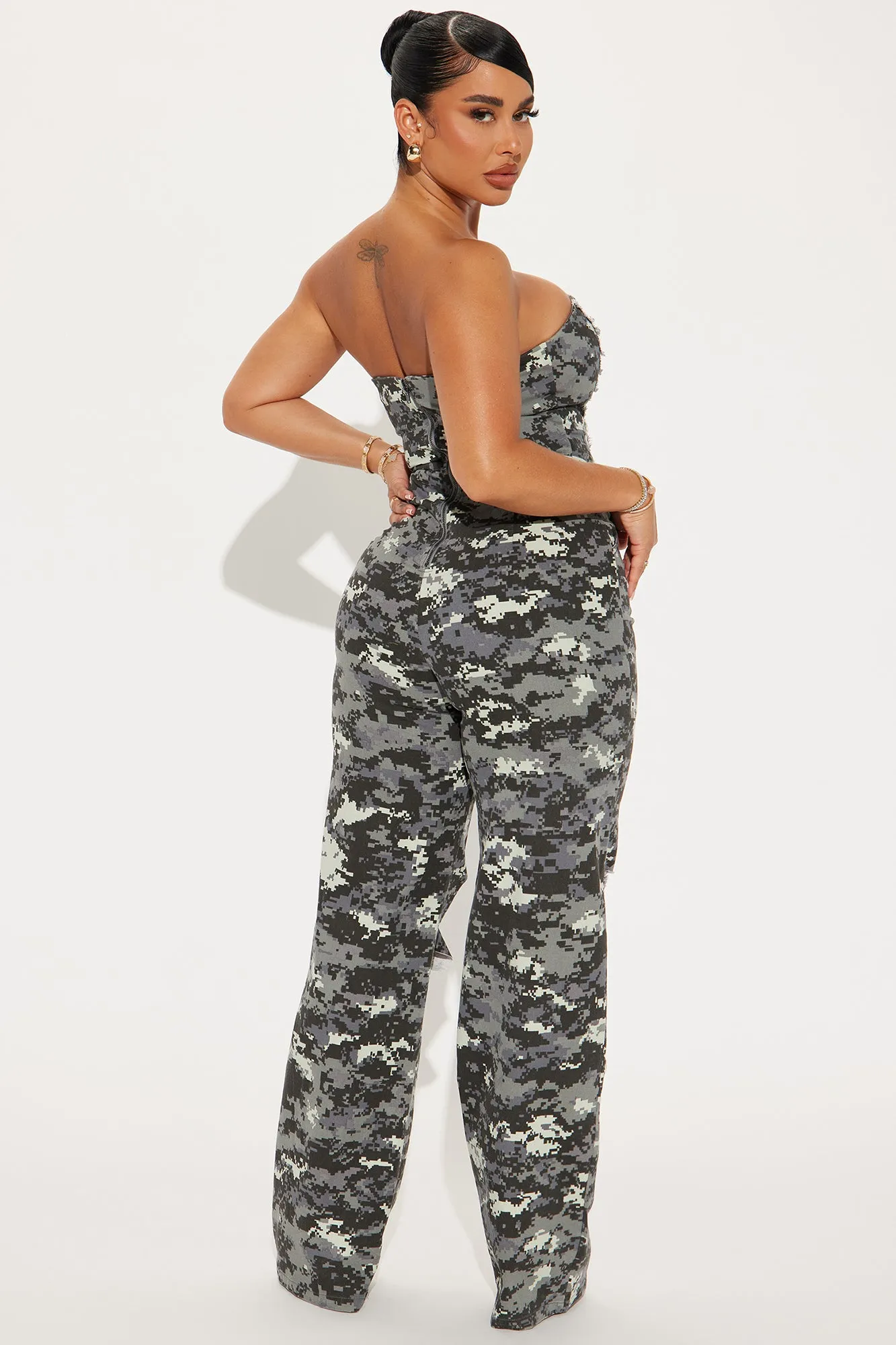 Run For Cover Jumpsuit  - Grey/combo