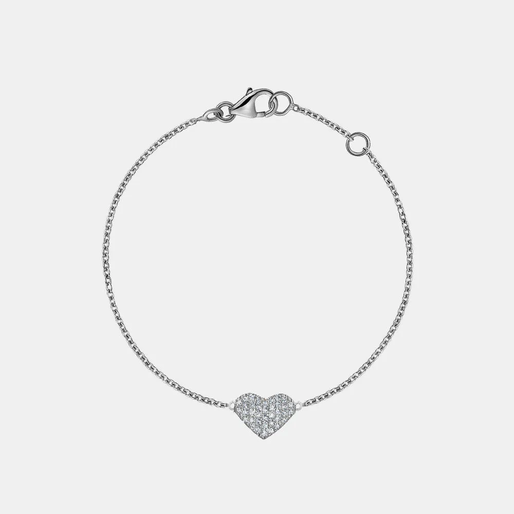 Single Diamond Heart Bracelet