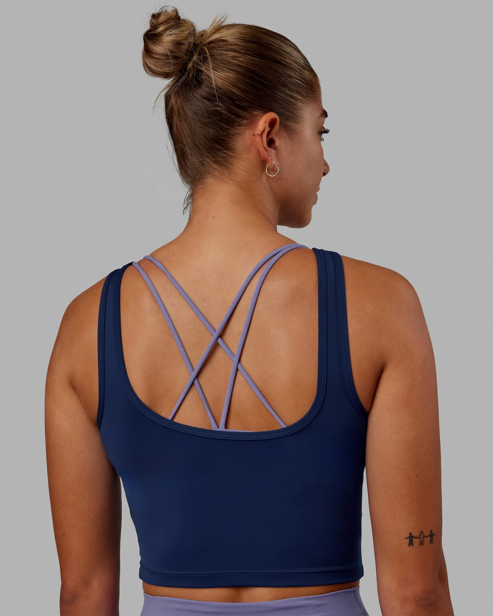 Staple Active Cropped Tank - Midnight Blue