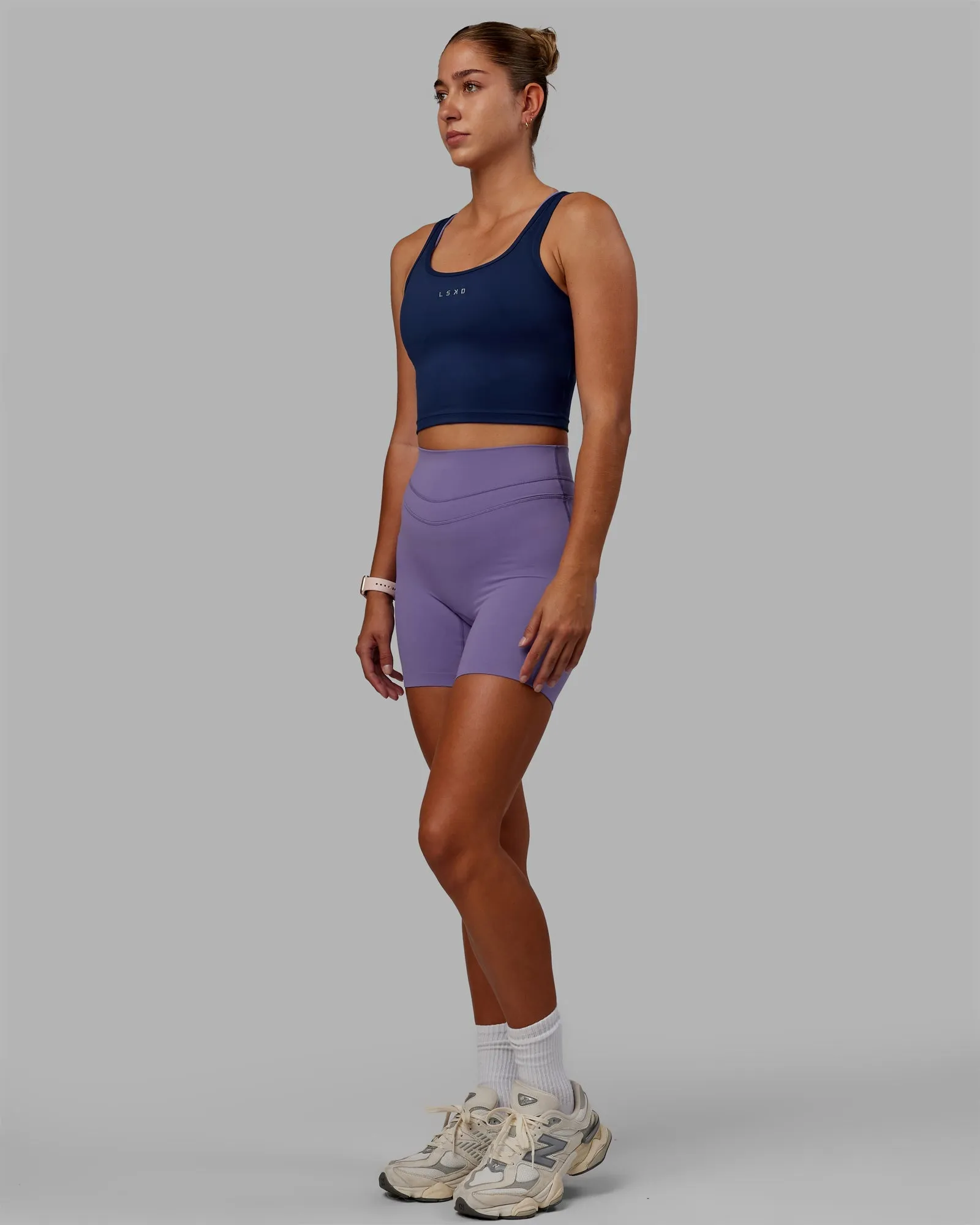 Staple Active Cropped Tank - Midnight Blue