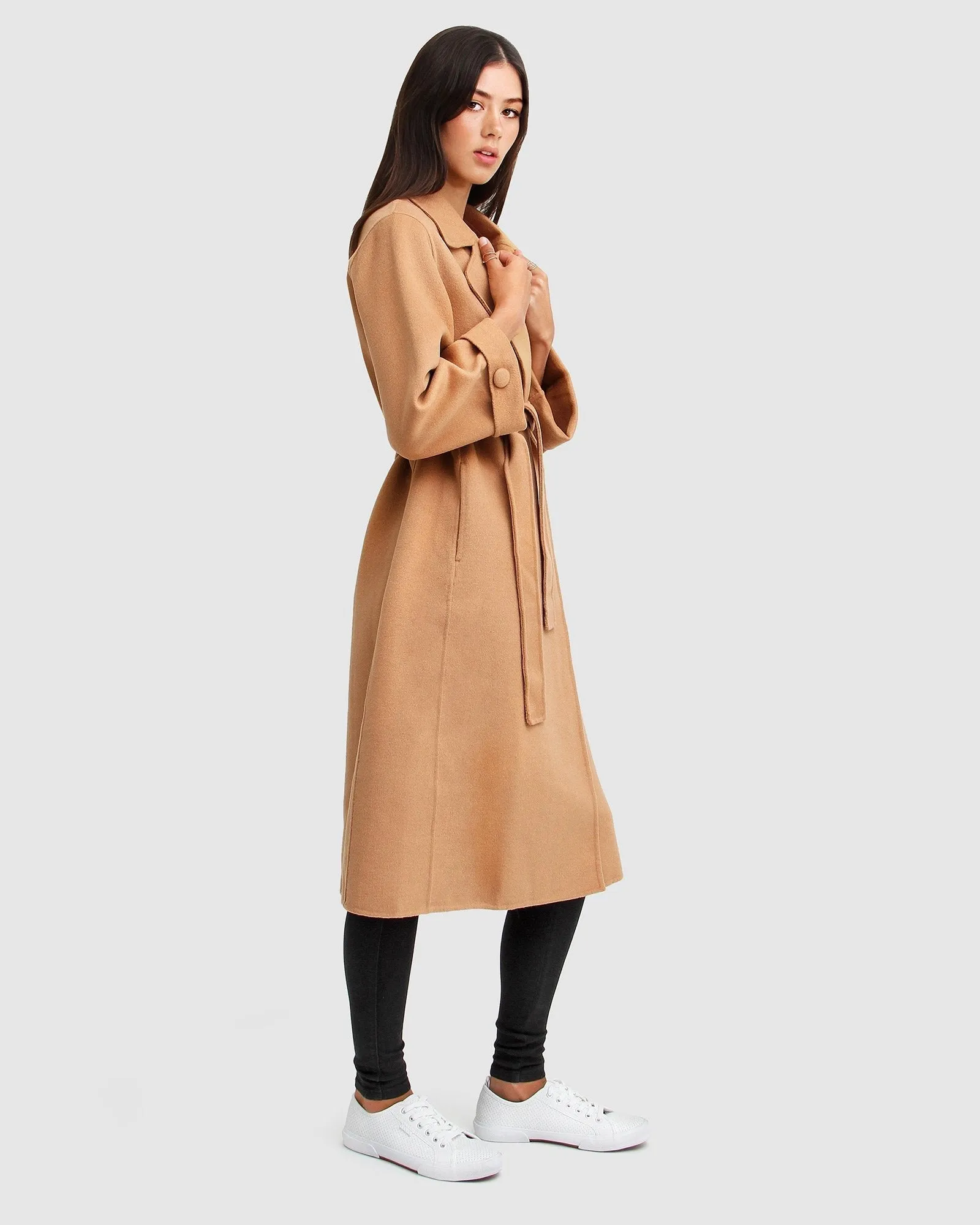 Stay Wild Oversized Wool Coat - Camel