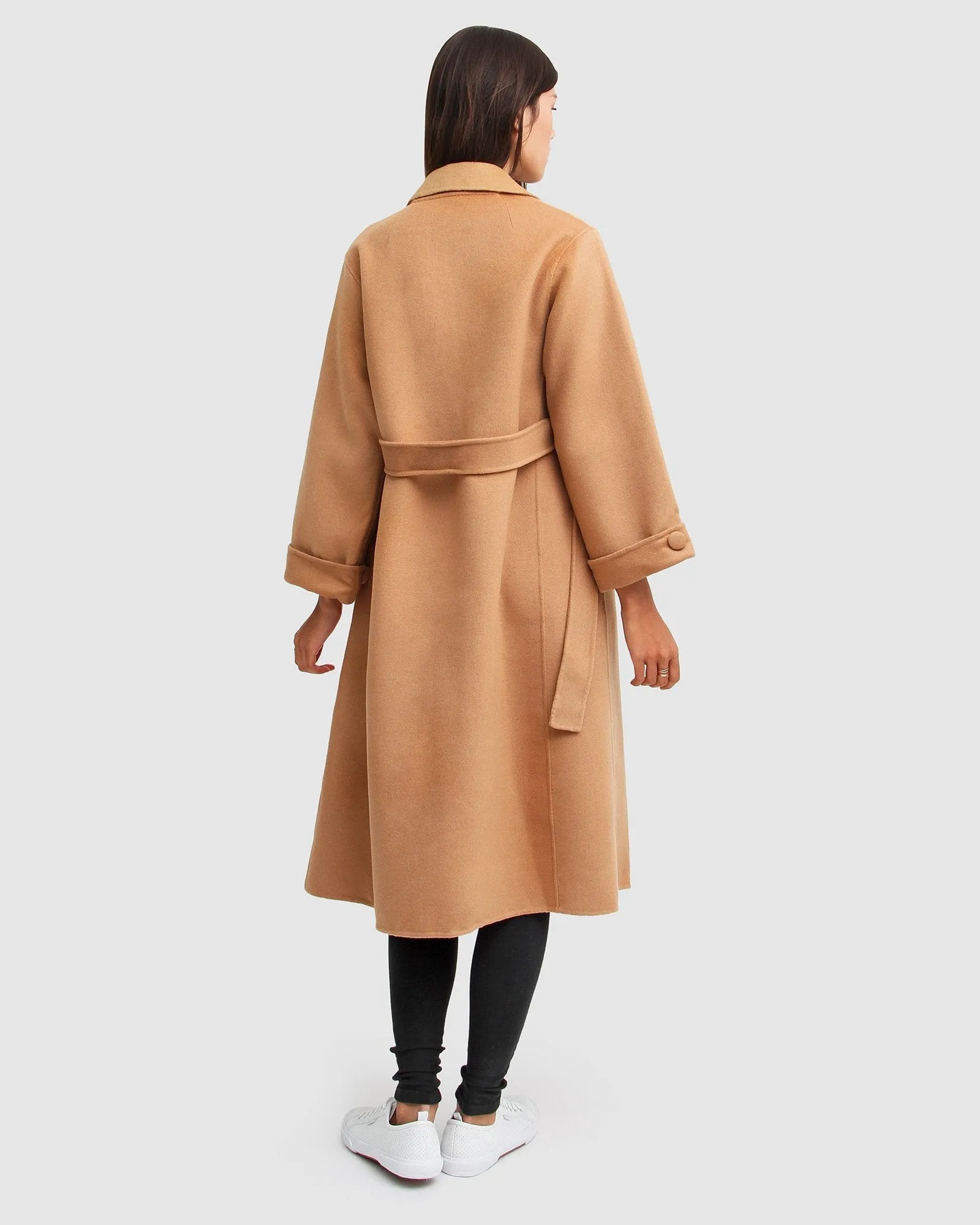 Stay Wild Oversized Wool Coat - Camel