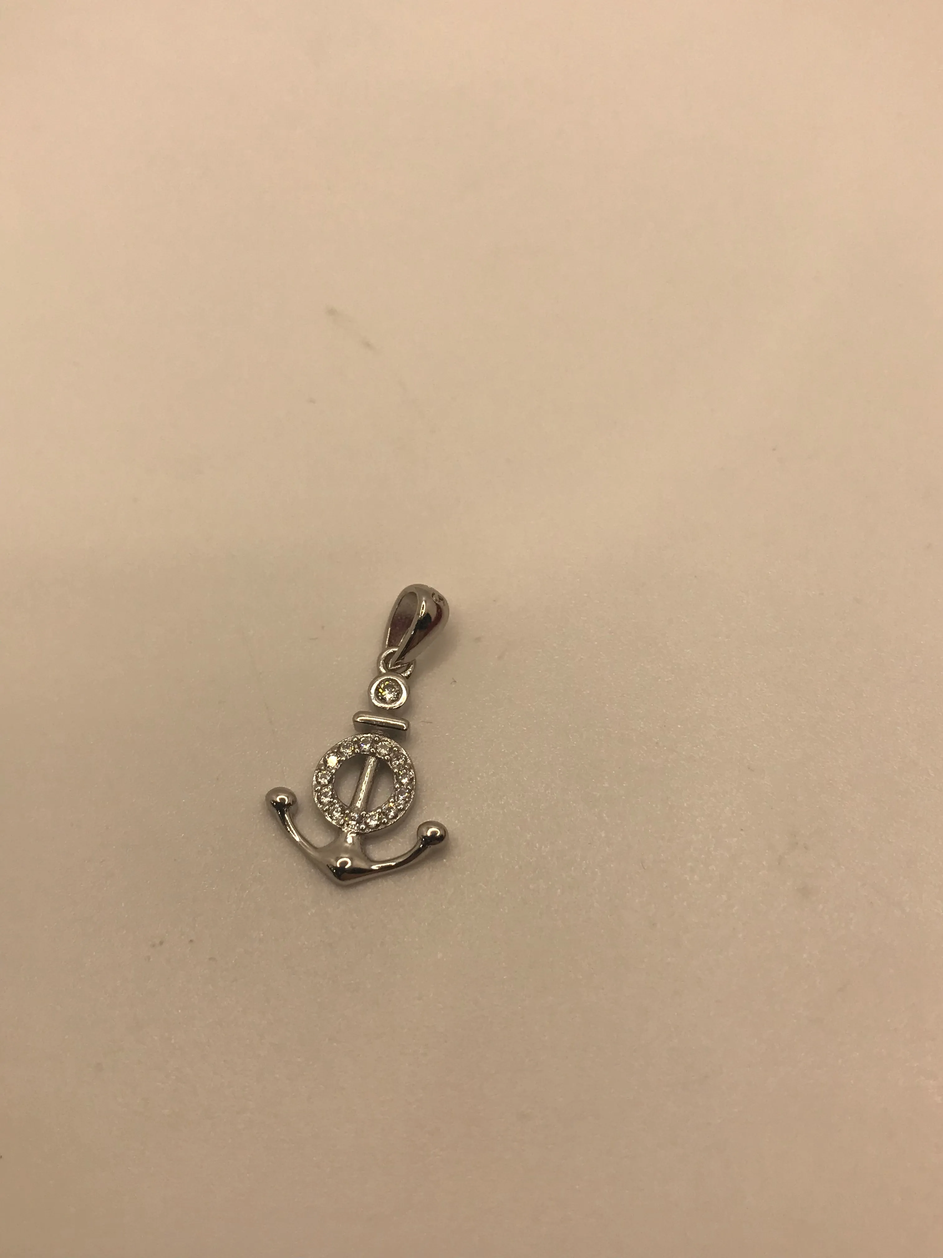 Sterling silver anchor pendant