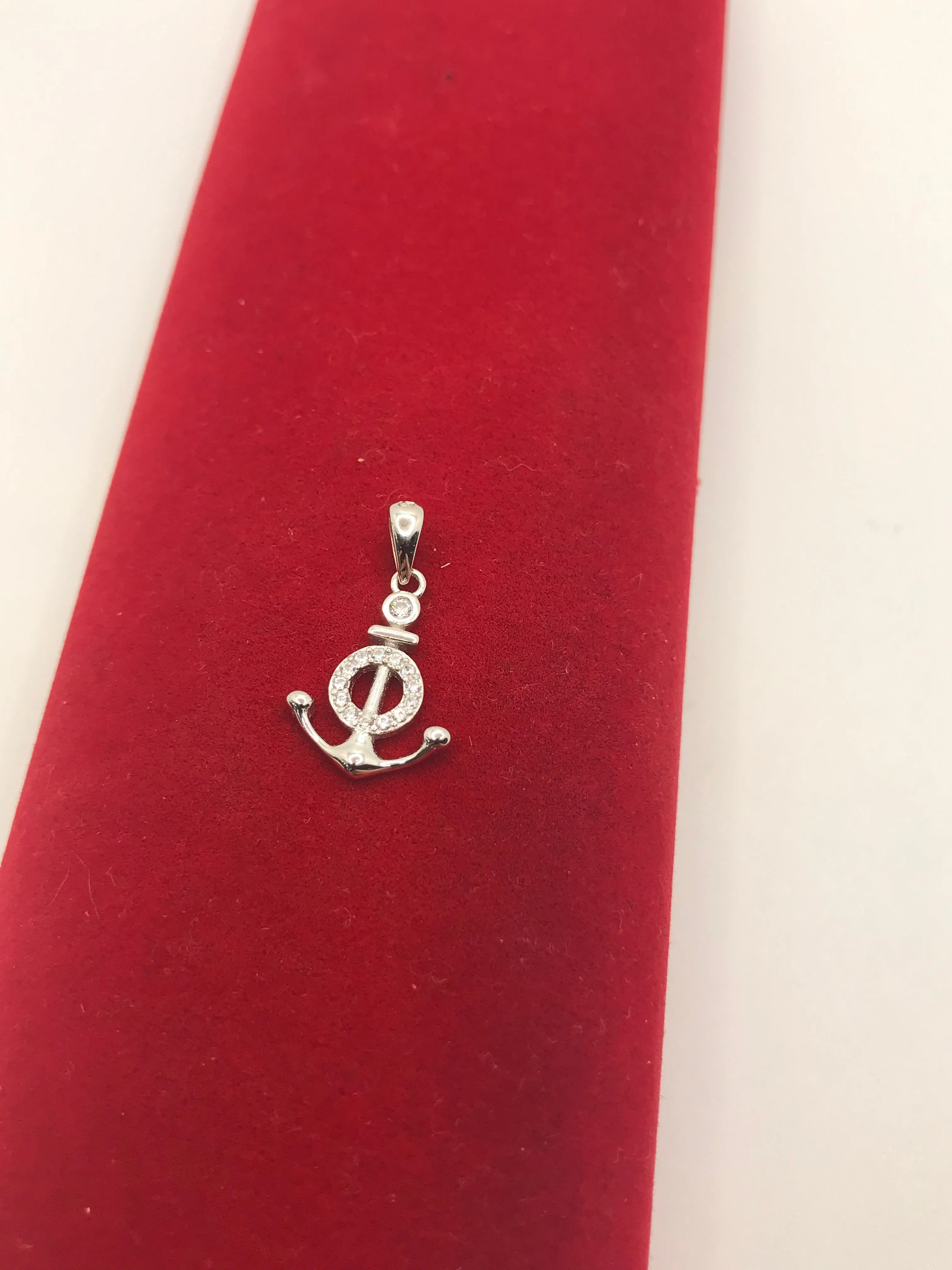 Sterling silver anchor pendant