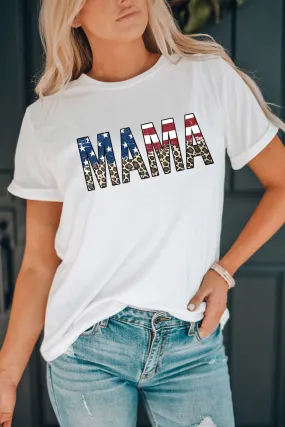 Sunset and Swim  MAMA Round Neck Short Sleeve T-Shirt