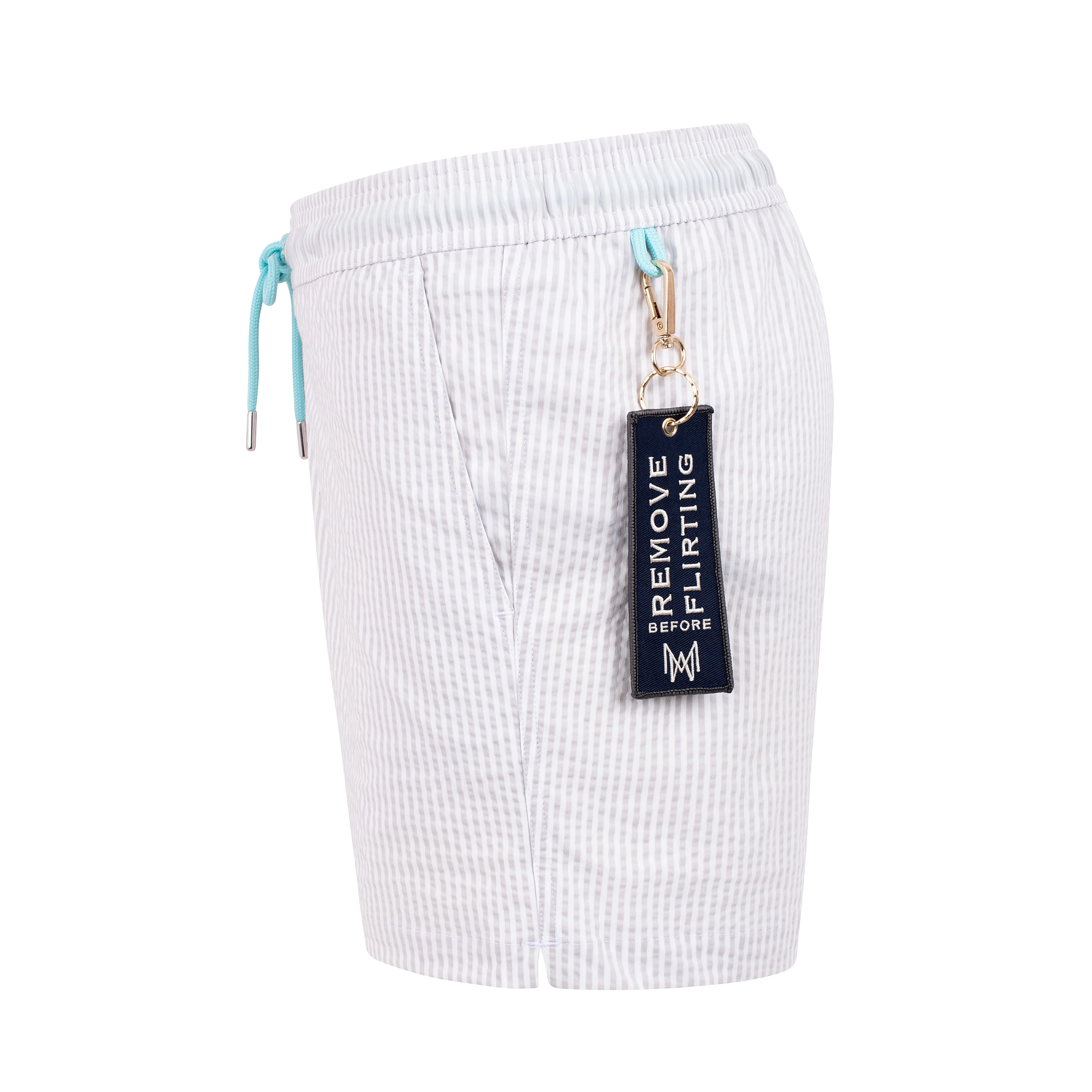 The Croisette Swim Shorts - Off White - Smoke