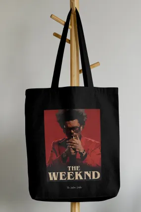 The Weeknd Blinding Lights Black Tote Bag with Zipper