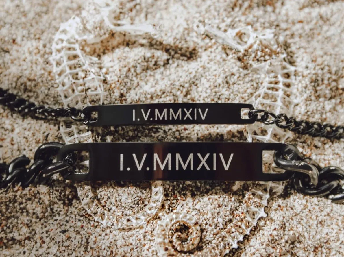 Two Engraved Couples Bracelets