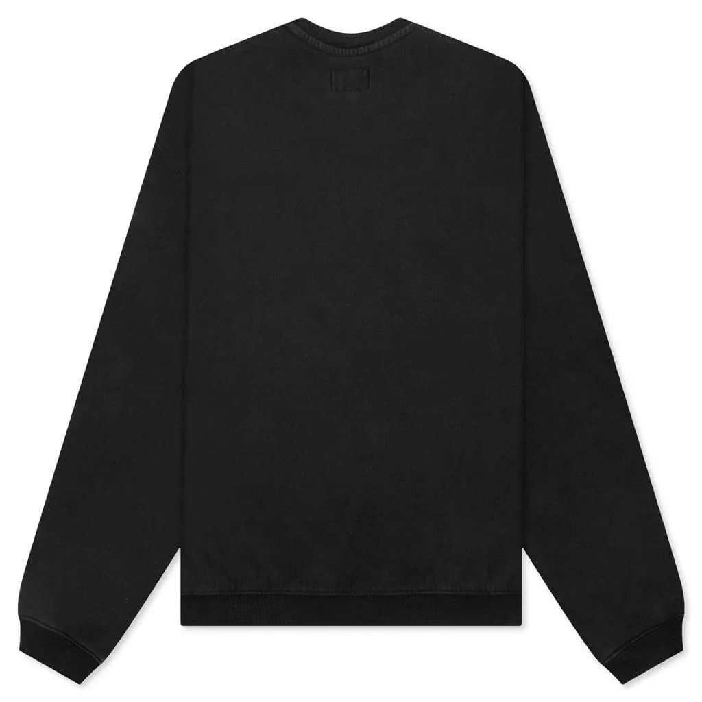 Varsity Oversized Crew - Black