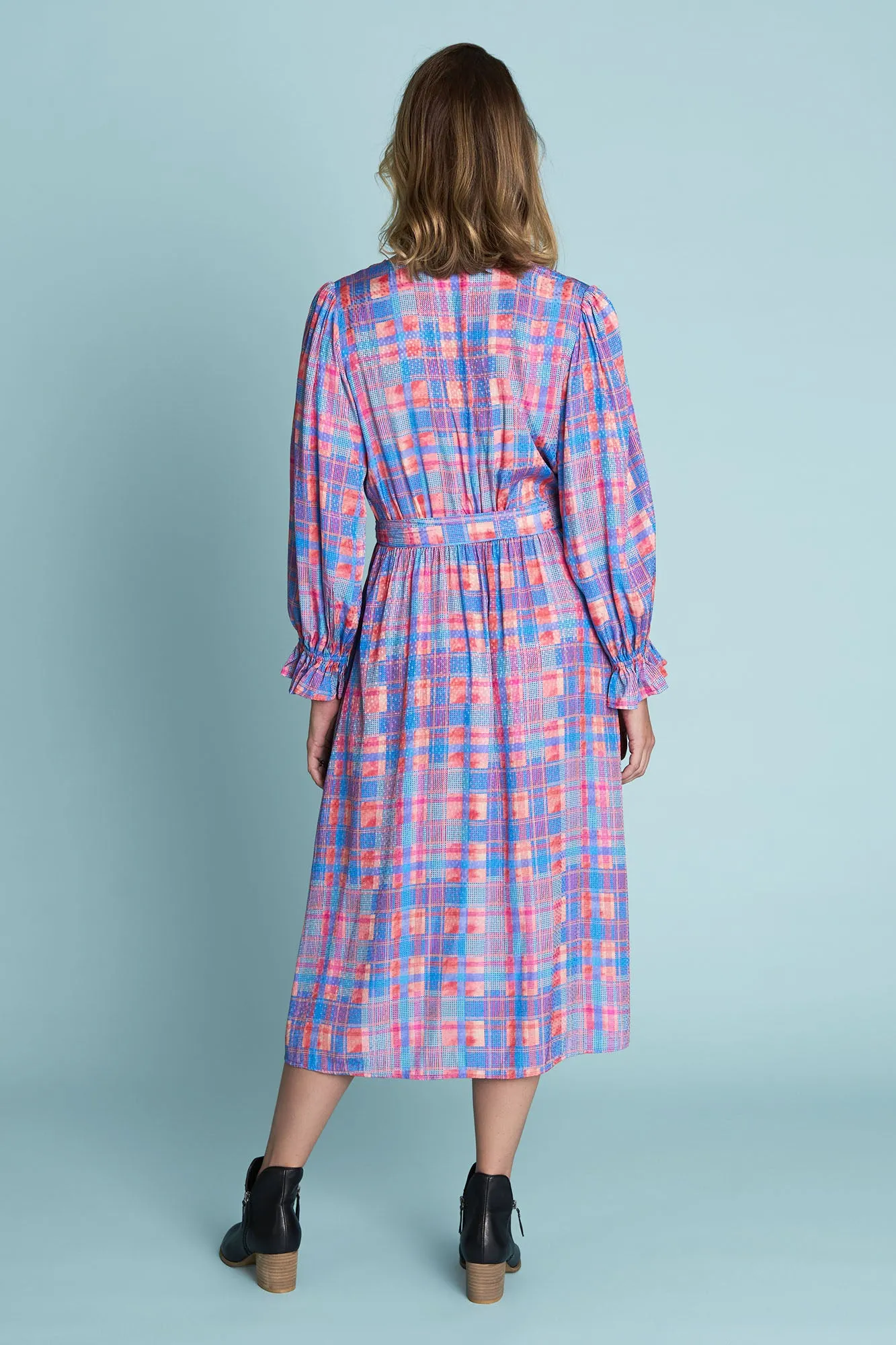 Vibrant Check Dress