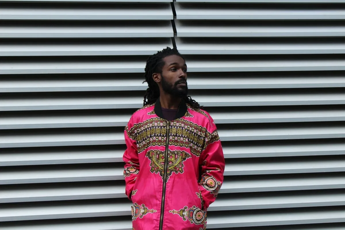 Vibrant Pink Dashiki Summer Trench Coat