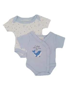 Whale & Stars 2 pack Vests - Blue