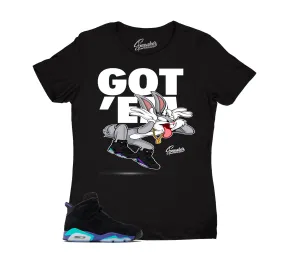 Womens Aqua 6 Shirt - Copped Em - Black