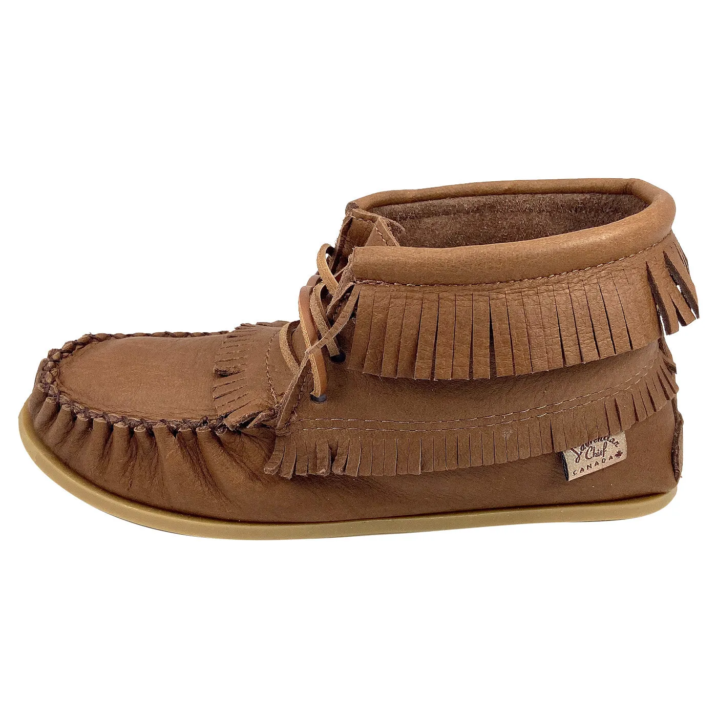 Women's Maple Apache Moose Hide Moccasin Boots