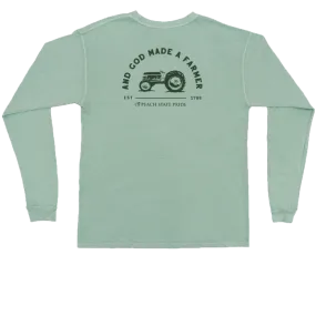 YOUTH- And God Made a Farmer Long Sleeve Tee